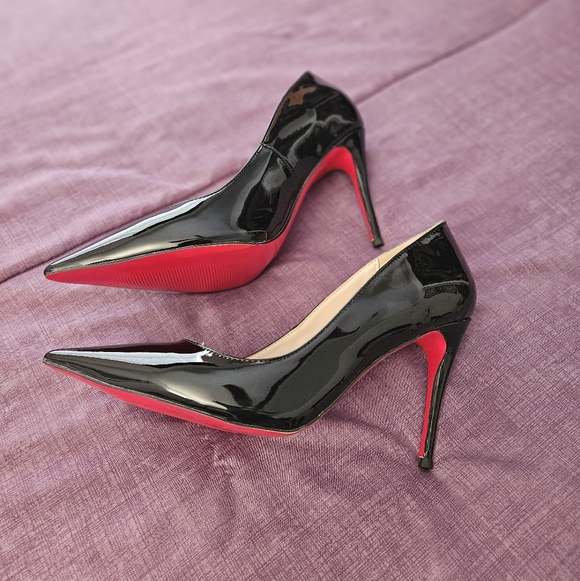 New Custom Extra Wide Red Bottom Stiletto 110mm (4.3 inch) Heel Pumps - Picture 1 of 5